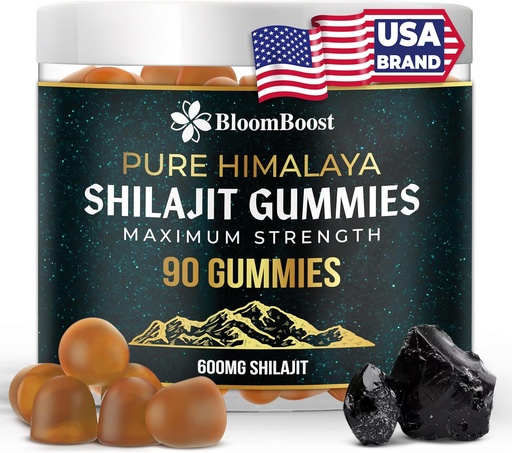 [BRSRAFIZOBYQYC35] Shilajit Gummies - Sukkerfri Himalayan Organic Supplement ® 600mg Shilajit, 90 gummier for energi og velvære