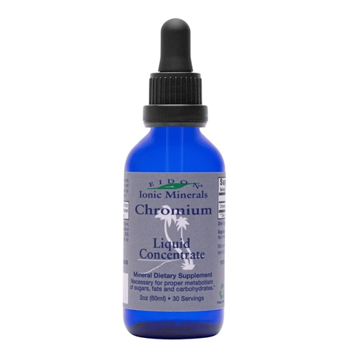 [BRSWIFAADEDA4D3A] Eidon Ionic Minerals - Liquid Chromium Concentrate, All-Natural - 2 fl oz | Ionic Chromium Supplement Drops, Supports Stable Energy Levels for Women & Men, No Sugar Added, No Preservatives