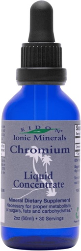 [BRSWIFAADEDA4D3A] Eidon Ionic Minerals Concentrado de cromo líquido - Ionic Chromium Supplement Drops, Supports Stable Energy Levels, All-Natural, No Sugar Añadido, No Preservatives o Additives - 2 oz