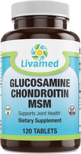 [BRSWYAT3PIIAECLH] Glucosamine Chondroitin MSM Complete Complex – Joint Support Supplements for Knees, Back, HIPS & Inflammation - Mobility Health Supplement for Pain, Aches, Soreness & Inflammation - 120 Tablets