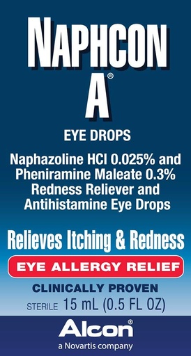 [BRSWGFD3AABQG3L4] Alcon Naphcon Eye Drops, Allergy Relief 15 ml