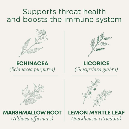 [BRSRAY35DMBRQFDU] Hagyományos gyógyszerek Lozenges, Organic Throat Coat Lemon Ginger Echinacea, Sore Throat Support, 16 Count (2-es csomag)