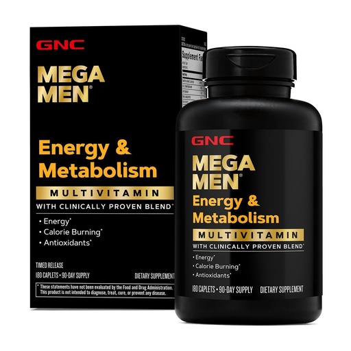 [BRSRAYADBACWKET7] GNC Mega Men Energy & Metabolism Multivitamin | Antioxidants and Increased Calorie Burning | 180 Count