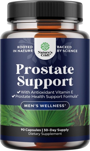 [BRSWGZT4DJ6QAALG] Herbal Prostate Supplement for Men - Potent Pygeum and Saw Palmetto Extract with Beta Sitosterol & Green Tea for Urinary Tract Support - Male Health Blend for Frequent Urination - 90 Capsules