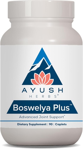 [BRSWIZ3RAIEGG3A5] Ayush Herbs Boswelya Plus - Glucosamin Chondroitin Fælles Support, Gurkemeje Muskelstøtte til mænd og kvinder, fælles pleje med Curcumin - 90 Vegetariske Kapsler (1 Greve)