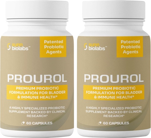 [BRSROA35AV6RY23O] Prourol Patented PROBIOTIC Supplement for Urinary Health, Bladder Support, Immune Boost, Frequent Urination Relief, UTI Health, Natural Ingredients, Daily Overall Health Support-2 Bottles - 120 Count