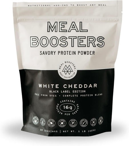 [BRSRABQLCMAQA2T5] Savory White Cheddar Protein Powder – 16g High Protein Meal Enhancer for Cooking – Keto Friendly, Gut & Joint Support – Collagen Peptides