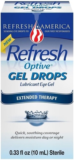 [BRSWK2QDON5ACED4] Refresh Optive Gel Drops 0.33 Fl Oz (10 mL) Per Bottle - 2 Bottles