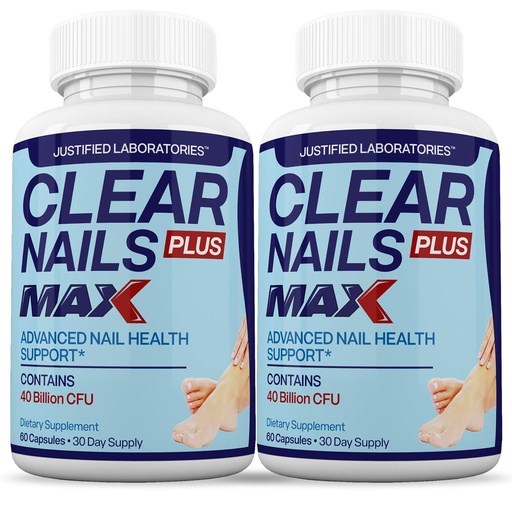 [BRSWYC3ROAMRUHQY] Justified Laboratories (2 Pack) Clear Nails Plus Max Pills 40 Billion CFU Probiotic 60 Capsules