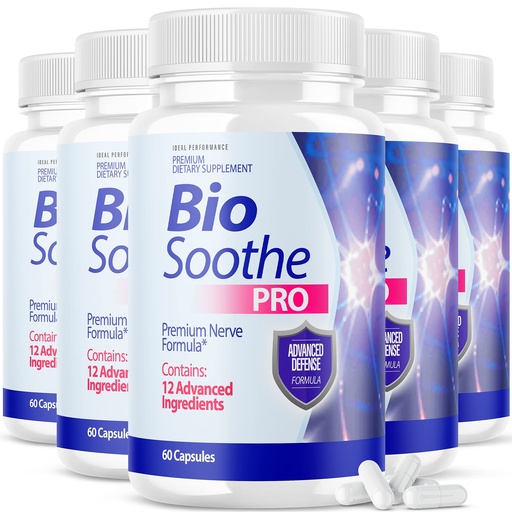 [BRSW2HYOAVYW2DLJ] IDEAL PERFORMANCE (5 Pack) Biosoothe Pro Neuropathy Treatment Capsule for Nerve Pain Repair Pills Bio Soothe Premium Formula Supplement Alpha Fix Neeve (300 Capsules)