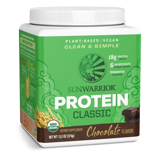 [BRSWGFD5PMPGM2AU] Brown Rice Protein Powder with Bcaa & Amino Acids Raw Rice Protein Shake Gluten Free Low Carb Dairy Free | Plant Based Classic Sprouted Brown Rice Protein Powder Chocolate 375g by Sunwarrior