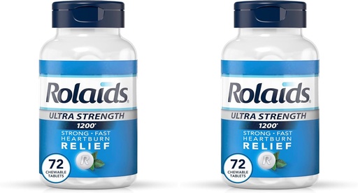 [BRSRAY35DMNQEH33] Rolaids 超强安氏菌药片, 薄荷, 72-Count (Pack of 2)