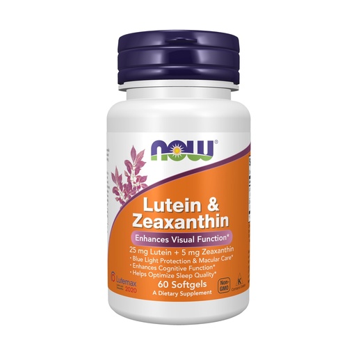[BRSWKHQYAYCW2HYV] NOW Foods Supplements, Lutein & Zeaxanthin with 25 mg Lutein and 5 mg Zeaxanthin, 60 Softgels