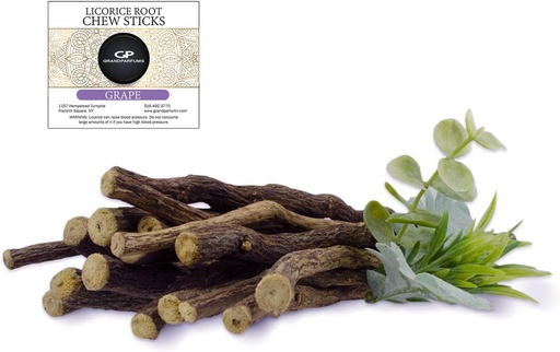 [BRSW22TROYIQMHQ3] 100% Natural Licorice Root Chew Sticks, Grape Flavored, Organik, Sigara içmek, Beyaz Dişler, Freshen Breath ve Suppress Appetite