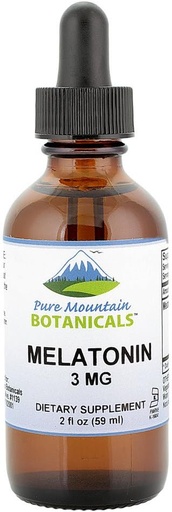 [BRSWGFAPOQHBQEQV] Melatonina líquido 3mg - Natural Berry Flavored Kosher Melatonin gotas en 2oz Botella de vidrio