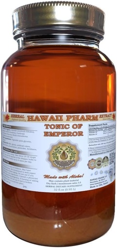 [BRSWIGIFAQNGODA7] HawaiiPharm Shiitake, Maitake, Cordiceps, Reishi Liquid Extract, Organic Dried Shiitake, Maitake, Cordiceps, Reishi Tincture, Herbal Supplement, Made in USA, 32 fl.oz