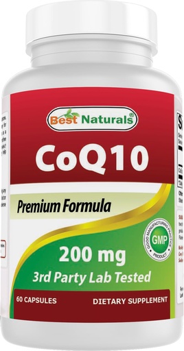 [BRSWKFD5OUMBM3TM] Best Naturals COQ10 200 mg, 60 Capsules