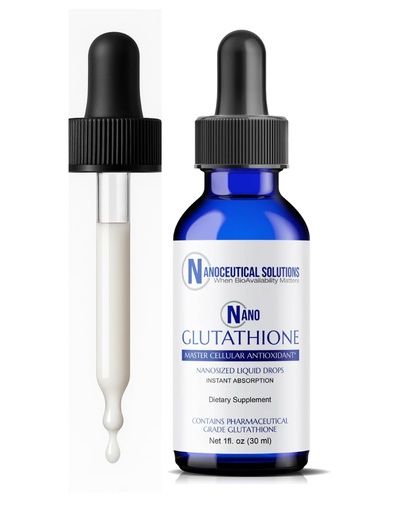 [BRSWKFAMOEBBAALA] Nano Glutathione Drops by Nanoceutical Solutions, Pharmaceutical Grade Liquid Supplement, Ultra-Efficient Absorption, Up to 8 Times Higher Than Glutathione Capsules | 30 Servings