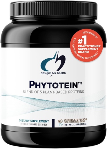 [BRSROZQHPMMGOA3F] Designs for Health Phytotein Vegan Protein Powder - 20g Organic Rice, Sacha Inchi, Pumpkin Seed, Sunflower Seed & Pea Protein Powder Blend - Creamy Texture, Chocolate Plant Protein (510g)