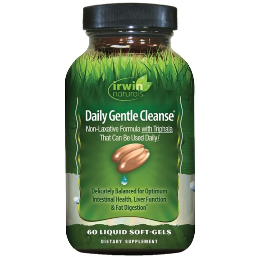 [BRSWIYYIARYA43TO] Irwin Naturals Daily Gentle Cleanse - Non-Laxative Formula with Triphala - 60 Liquid Soft-Gels