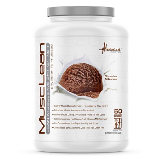 [BRSWKHDROMJRG2A5] Metabolic Nutrition - Musclean - Milkshake, Whey High Protein Meal Replacement, Maintenance Nutrition, Low Carb, Keto Diet, Digestive Enzymes, Chocolate, 5 Pound (50 ser)