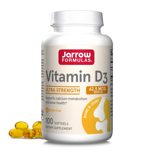 [BRSWIFQ5CIOQ4EQV] Jarrow Formulas Vitamin D3 62.5 mcg (2,500 IU) - 100 Servings (Softgels) - Bone Health, Immune Support & Calcium Metabolism Support - Vitamin D Supplement - D3 Vitamins - 2500 Vitamin D - Gluten Free