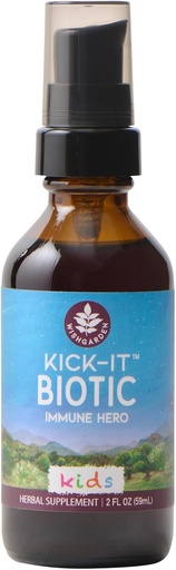 [BRSWKHD3DEBR22TI] ToivoaGarden Yrtit Kick-It Biotic Immuunire Hero for Kids - Plant-Based Herbal Biotic Formula Usnea Licen & Echinacea, Tukee Terve Immuuni- ja hengityselinten toimintaa, Immuuni Booster, 2oz