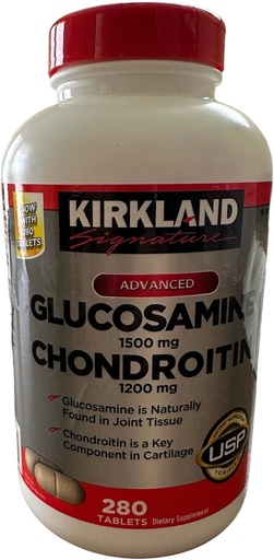 [BRSWIYI7OEBRMHDG] Kirkland Signature Glucosamine HCI 1500mg Chondroitin Sulfate 1200mg 220 Tablets/New Increased Count