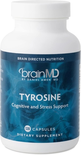 [BRSWGZY2DFYRS2TD] Amen BrainMD Tyrosine博士 - 120 Capsules - 促进精神焦点、清晰和警觉 - Gluten Free - 60 服务