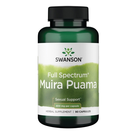 [BRSWIY36BR6AAHI3] Swanson Muira Puama Root Sexual Health Supplement, 400 mg, 90 Capsules | A Traditional Brazilian Herbal Aphrodisiac, Supports Sexual Virility and Libido for Men and Women, Also Nourishes the Brain