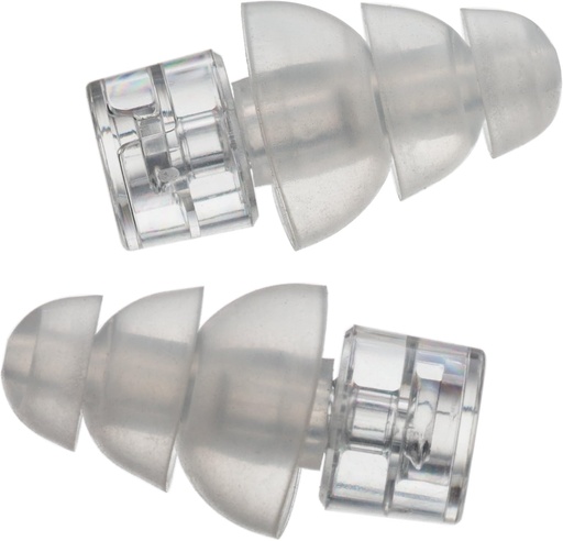 [BRSWIAAEOUMGCELA] Etymotic Research ER20XS High-Fidelity Earplugs (Concerts, Musicians, Airplanes, Motorcycles, Sensitivity and Universal Hearing Protection) - Large, Clear Stem