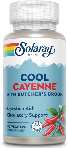 [BRSWIYTYCUPWGETG] SOLARAY Cool Cayenne Pepper 40.000 HU med slagtere Kost til sund cirkulation Support
