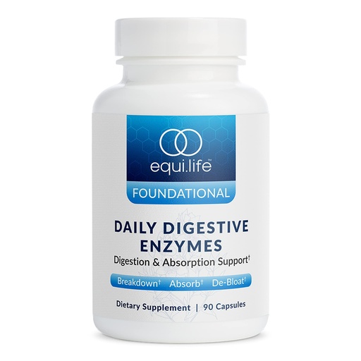[BRSWYCQ2CB5WKFY7] Equilife Daily Digestive Enzymes Supplement with Bromelain, Lactase, & Lipase - Supports Healthy Digestion, Acid Balance & Nutrient Absorption, Allergen Free, Gluten Free, Vegan, Non-GMO, 90 Capsules