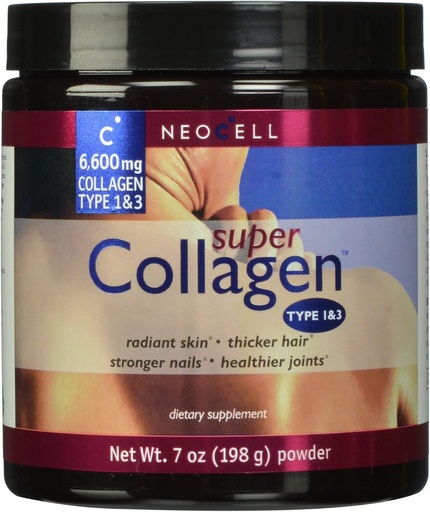 [BRSWIBQNAUFBMGDM] Neocell Super Collagen Powder A 6,600mg Collagen Types 1 & 3 - Unflavored - 7 Ounces
