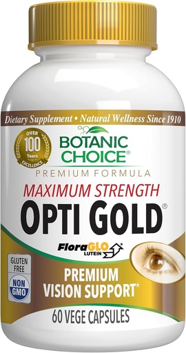 [BRSWGGATAUPB6DTL] Kasvitieteellinen valinta Opti Gold Vision Eye Health Support Supplement for Overall Eyesight Health for Men & Women - Tauriini, A-vitamiini, Luteiini, Mustikka, Alpha Lipoic Acid (60 kapselia)