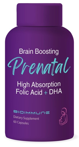 [BRSRO2YLCIOR4GY2] BioImmune Ultra Strength Bio-Available Prenatal Vitamins for Women, Naturally Occurring Methylated Folate Folic Acid, DHA Omega 3. Supports Brain Development, Healthy Fetal Development