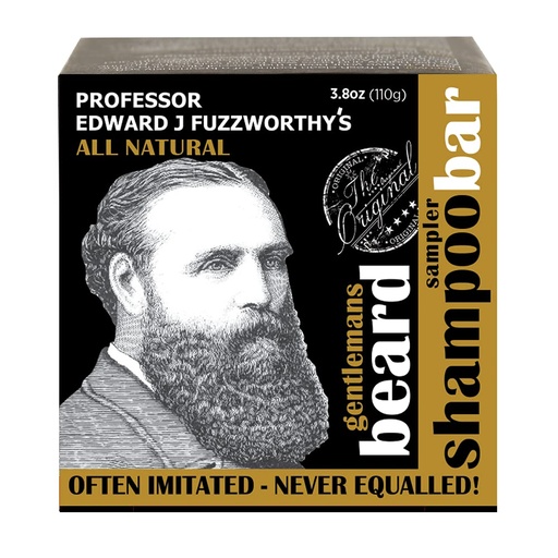 [BRSWYCARAQIRM2QZ] Professor Fuzzworthy's Beard Sampler Kit - Beard Shampoo & Conditioner Bar Sample Pack for Men | All Natural Grooming Gift Set for All Beard & Hair Types