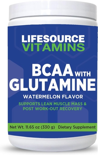 [BRSWIHIEOAMG2G3G] LifeSource Vitamins BCAA Powder 30 Day Supply - Branched Chain Amino Acids
