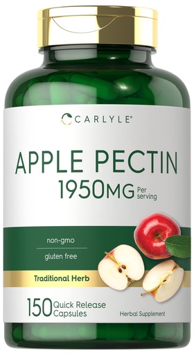 [BRSW2AAYAF4AIDTG] Carlyle Apple Pectin Capsules | 1950mg | 150 Pills | Non-GMO & Gluten Free Herbal Supplement