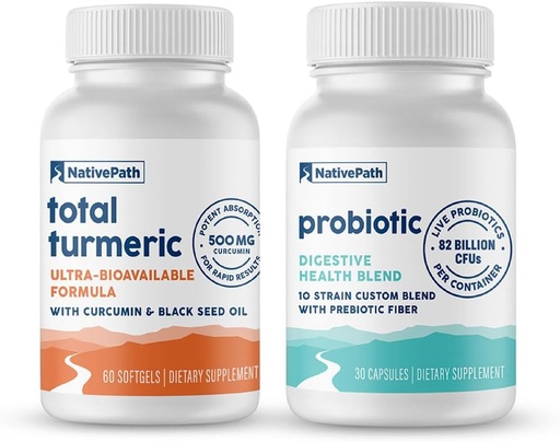 [BRSROCA2PIJROYAU] NativePath Take Together Bundle, Probiotic and Turmeric 30 Servings