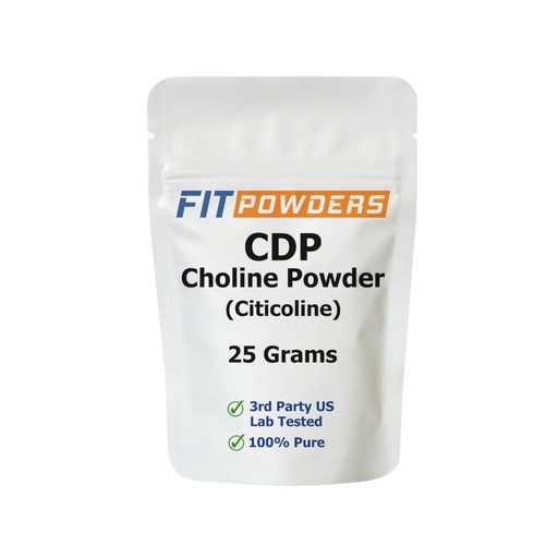 [BRSROYILAEORA2TB] Citicoline Powder, Pure CDP Choline with Scoop (25 Grams)