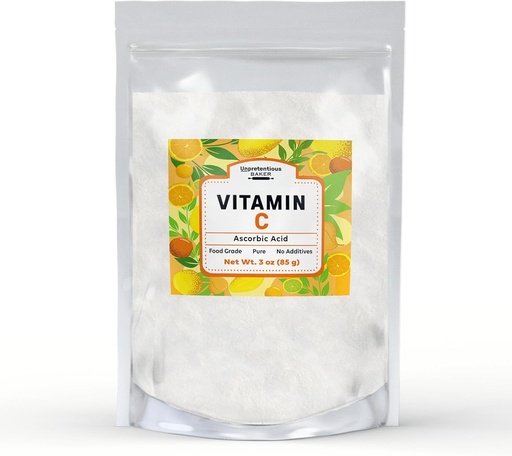 [BRSWGAYOOAJRMFL7] Unpretentious Vitamin C Powder Baker (3 oz) Ascorbic Acid, Resealable Bag