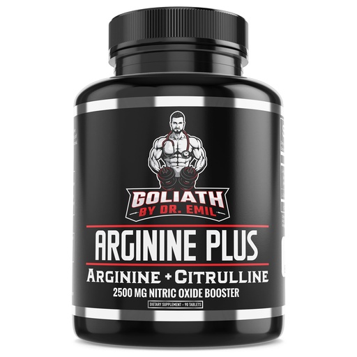 [BRSWGAT7CN5QECAU] Dr. Emil's ARGININE Plus - L Arginine + L Citrulline - 2500 MG High Dose NO Booster Tablets - Nitric Oxide Supplement for Vascularity and Heart Health (Arginine AAKG and Citrulline Malate 2:1)