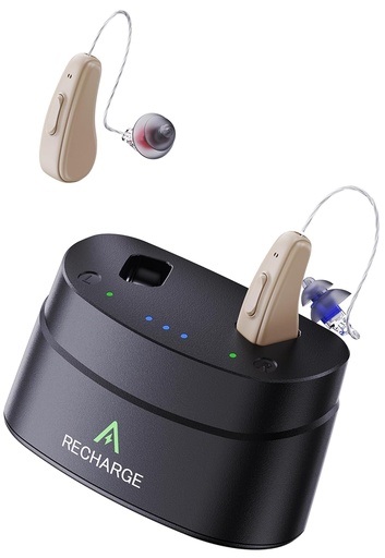 [BRSRA2Y7CB7Q2AL2] 2024 Upgraded RIC Hearing Aids for Seniors Rechargeable Receiver-in-Canal OTC Hearing Aid with Noise Cancelling-Nearly Invisible Digital Hearing Aid Adapts to Mild to Severe Hearing Loss