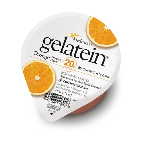 [BRSWGYD4BBYB6AI7] Medtrition Gelatein Orange: 20 Grams of Protein. Sugar Free. Ideal for Clear Liquid Diets, swallowing Difficulties, bariatric, Dialysis and Oncology. Great pre or Post-Workout Snack. (12 Pack)