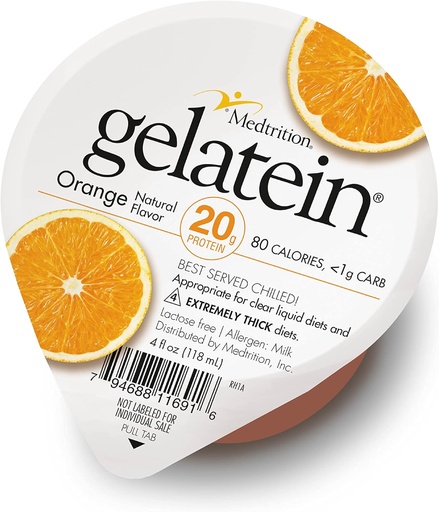 [BRSWGYD4BBYB6AI7] Medtrition Gelatein Orange: 20 Protein Grams. Şeker Free. Clear Liquid Diyetleri için ideal, Zorluklar, bariatrik, Diiyaliz ve Onkoloji. Great pre or Post-Workout Snack. (12 Pack)