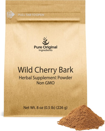 [BRSW2A34OYFQEF3X] PURE ORIGINAL INGREDIENTS Wild Cherry Bark (8 oz) Non GMO, No Fillers or Additives