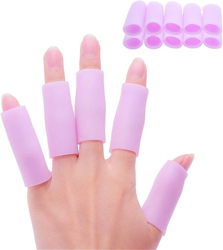 [BRSWGZY6C4MWM3DF] Povihome 10 Pack Finger Sleeve Protector Silicone Thumb Protector for Arthritis Basketball Mallet Finger Trigger Finger Corn Blister