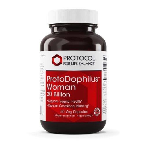 [BRSWG2YDOYFRUEQY] PROTOCOL FOR LIFE BALANCE Proto Dophilus Woman - 20 Billion - Probiotics for Gut Health - Support Vaginal Health & Bloating Relief - Vegan & Kosher - 50 Veg Capsules