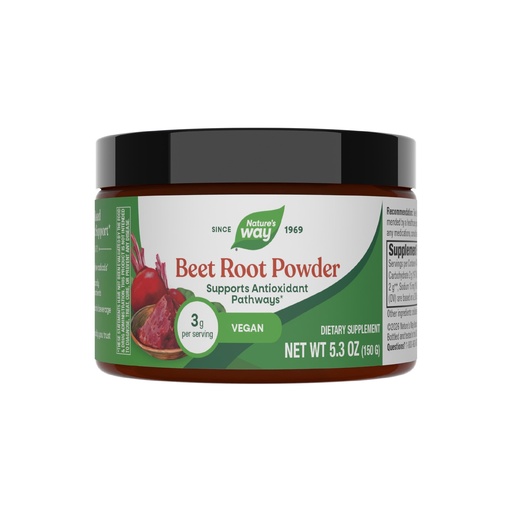 [BRSWGZDRB57WE3I4] Nature's Way Beet Root Powder, Supports Antioxidant Pathways*, Naturally Occurring Phytonutrients, Helps Neutralize Free Radicals*, Vegan, 5.3 Oz. (Packaging May Vary)
